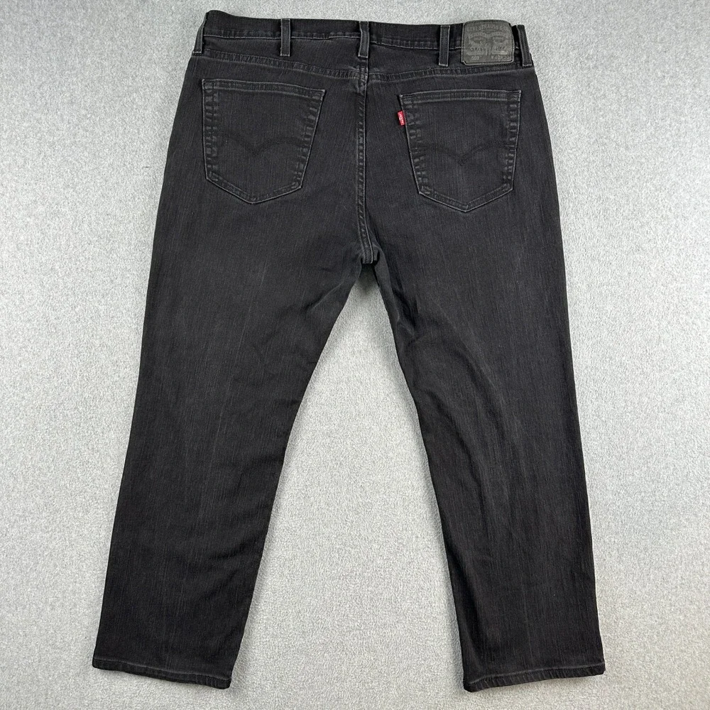Levi's 559 Jeans Men 40x30 Black Relaxed Straight‎ Denim Western Rodeo Dark Wash